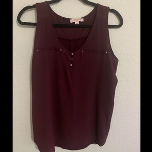 Burgundy dress tank